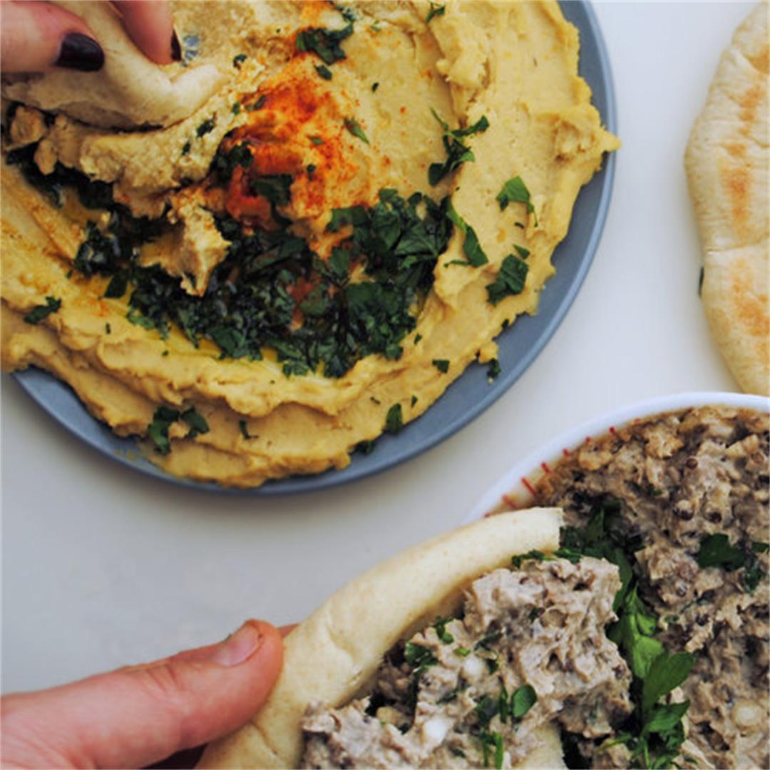 Israeli Hummus + Baba Ghanoush