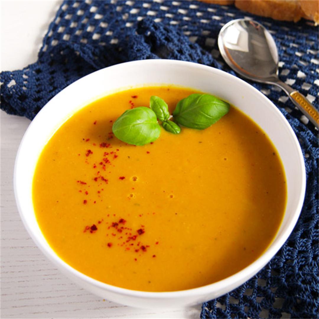 Sweet Potato Soup with Coconut Milk and Ginger