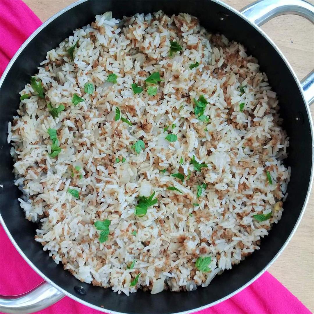 Ground beef and rice (one pot)