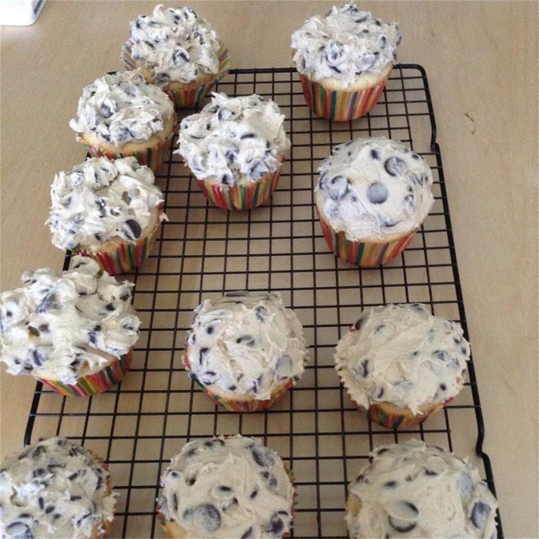 Chocolate Chip Cupcakes with Cookie Dough Frosting