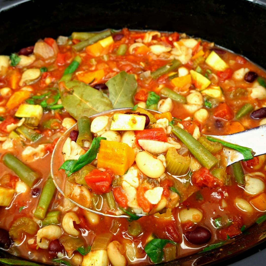 Gluten-Free and Vegan Slow-Cooker Minestrone Soup