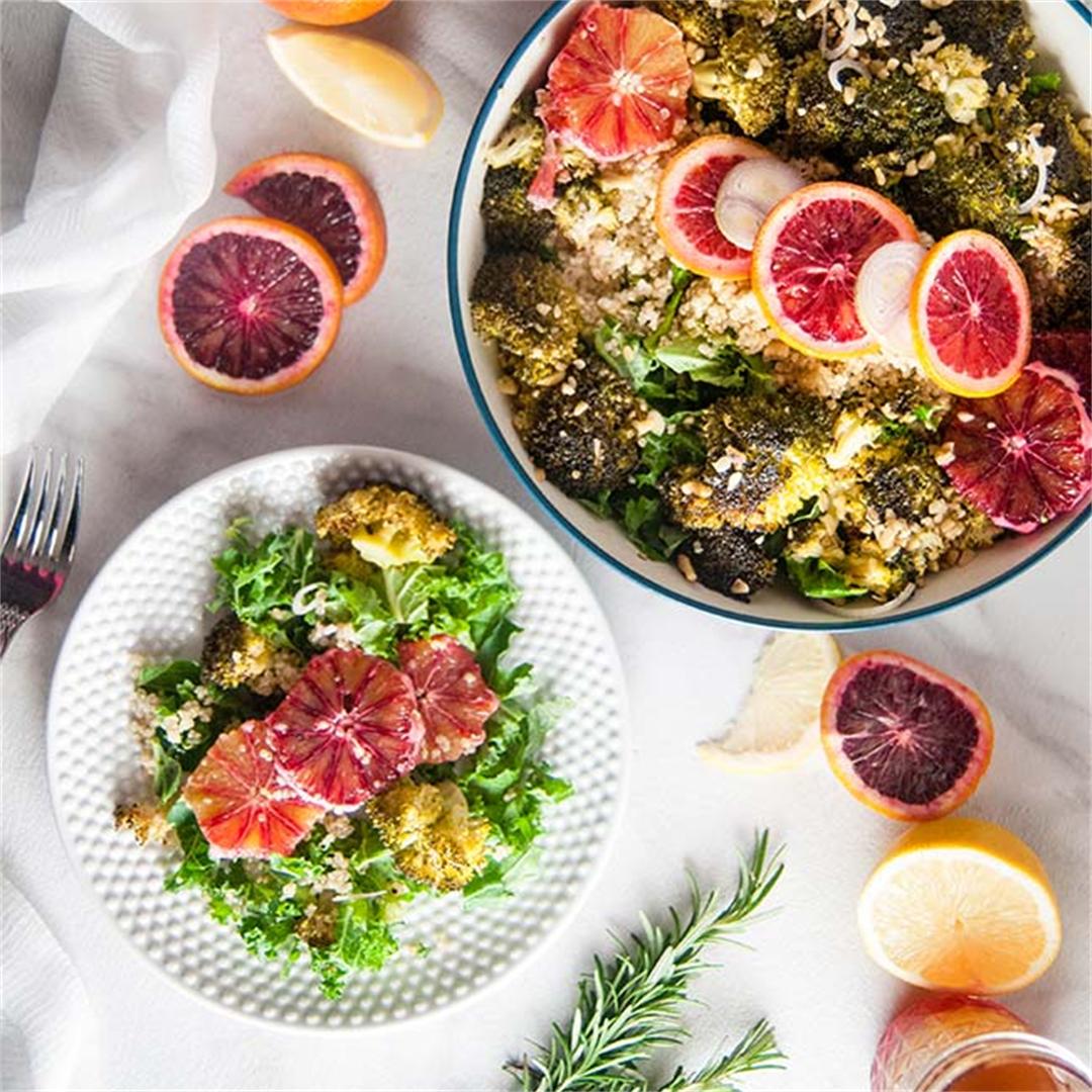 Winter Citrus Salad with Roasted Broccoli