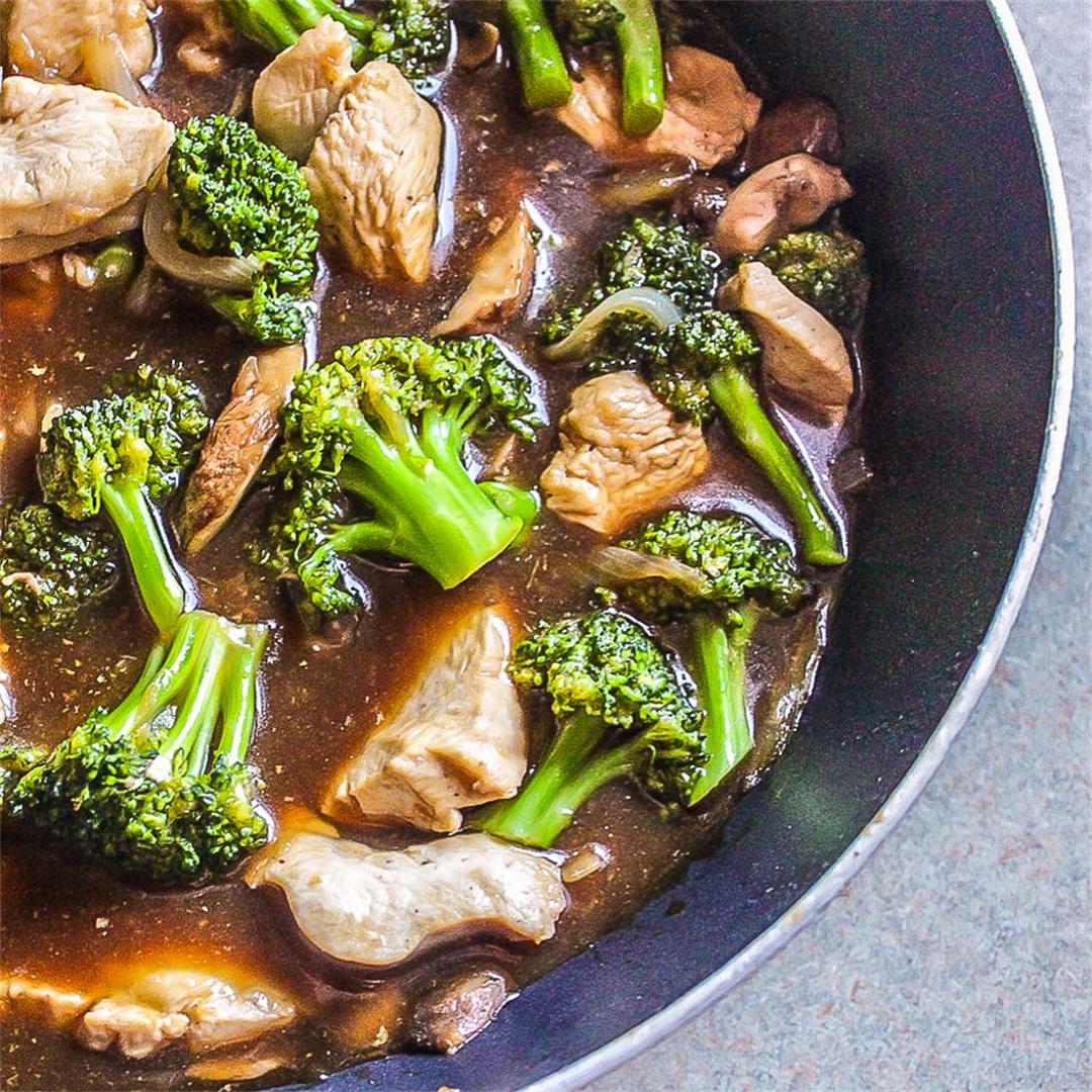 Chicken and Broccoli with Mushrooms