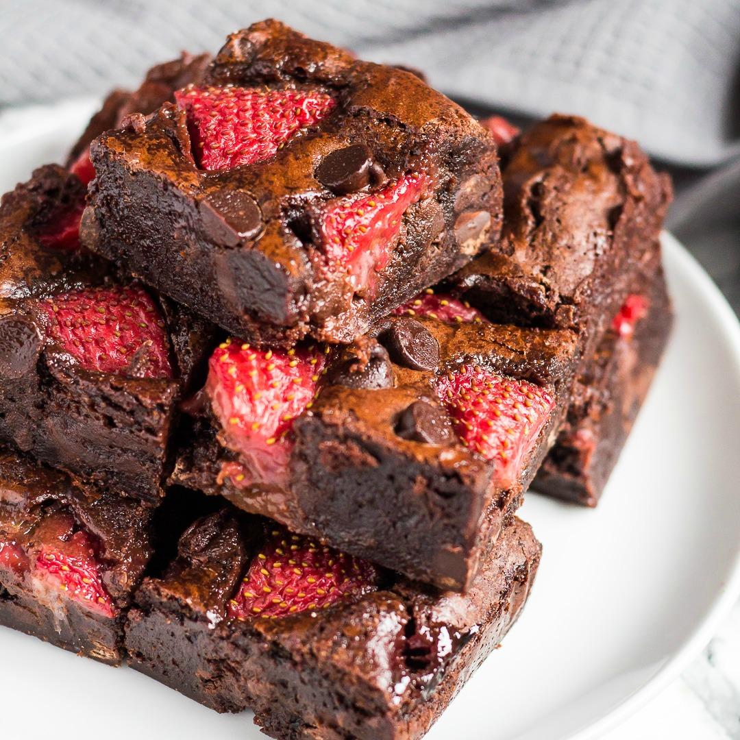 Strawberry Mint Brownies