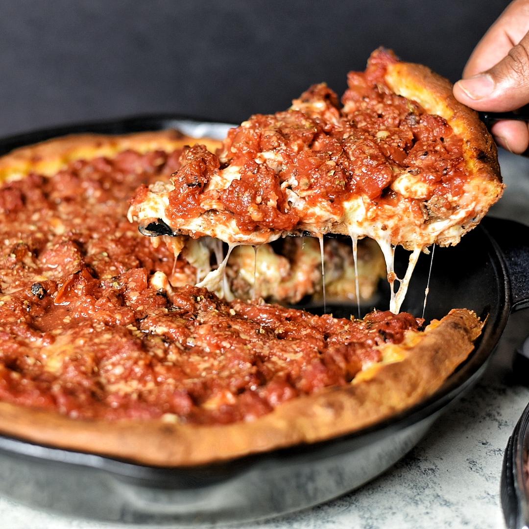 Chicago Style Deep Dish Beef Pizza