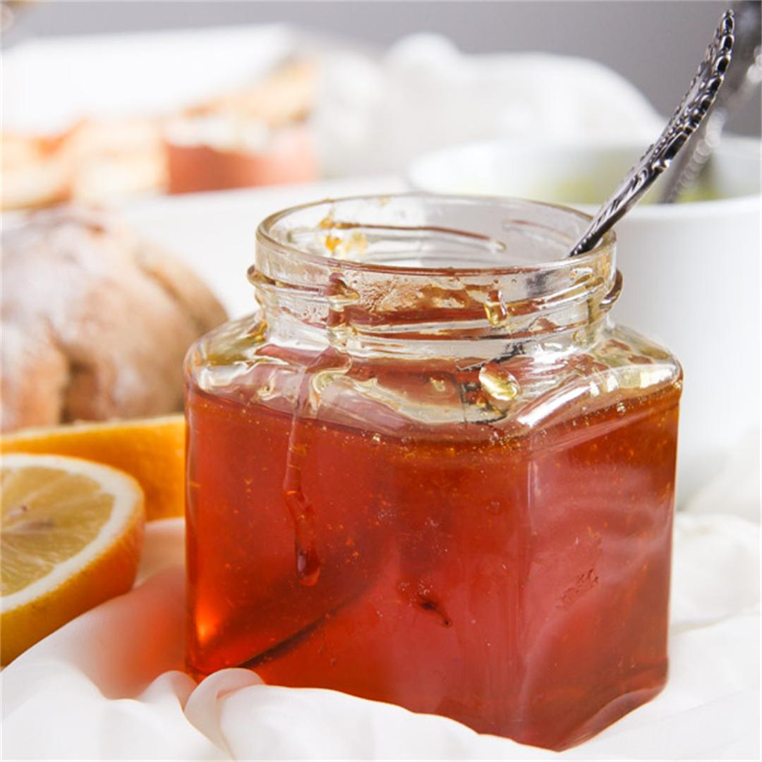 Delicious Jelly with Fresh Lemon and Clementine Juice