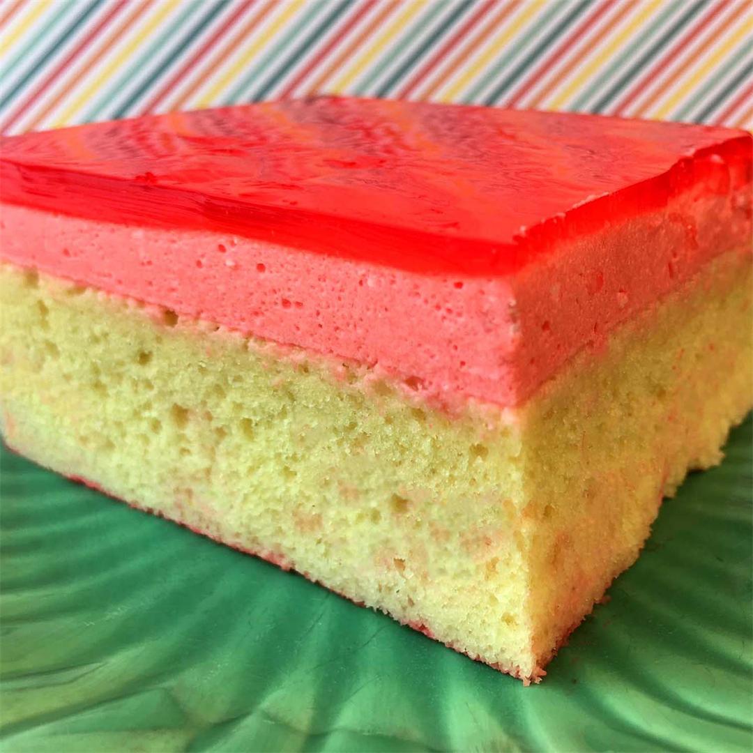 Low Carb Strawberry Jello Layer Cake
