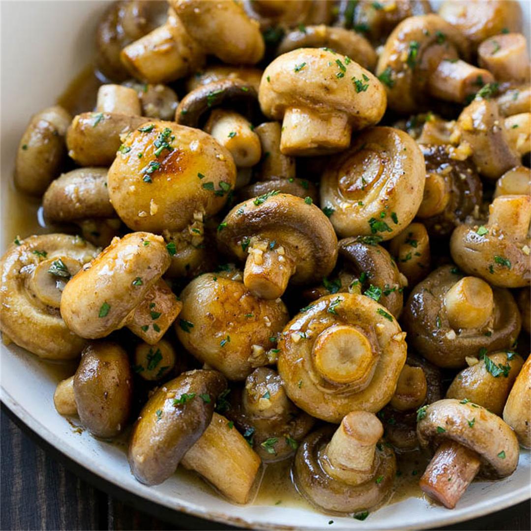 Garlic Mushrooms in Butter Sauce