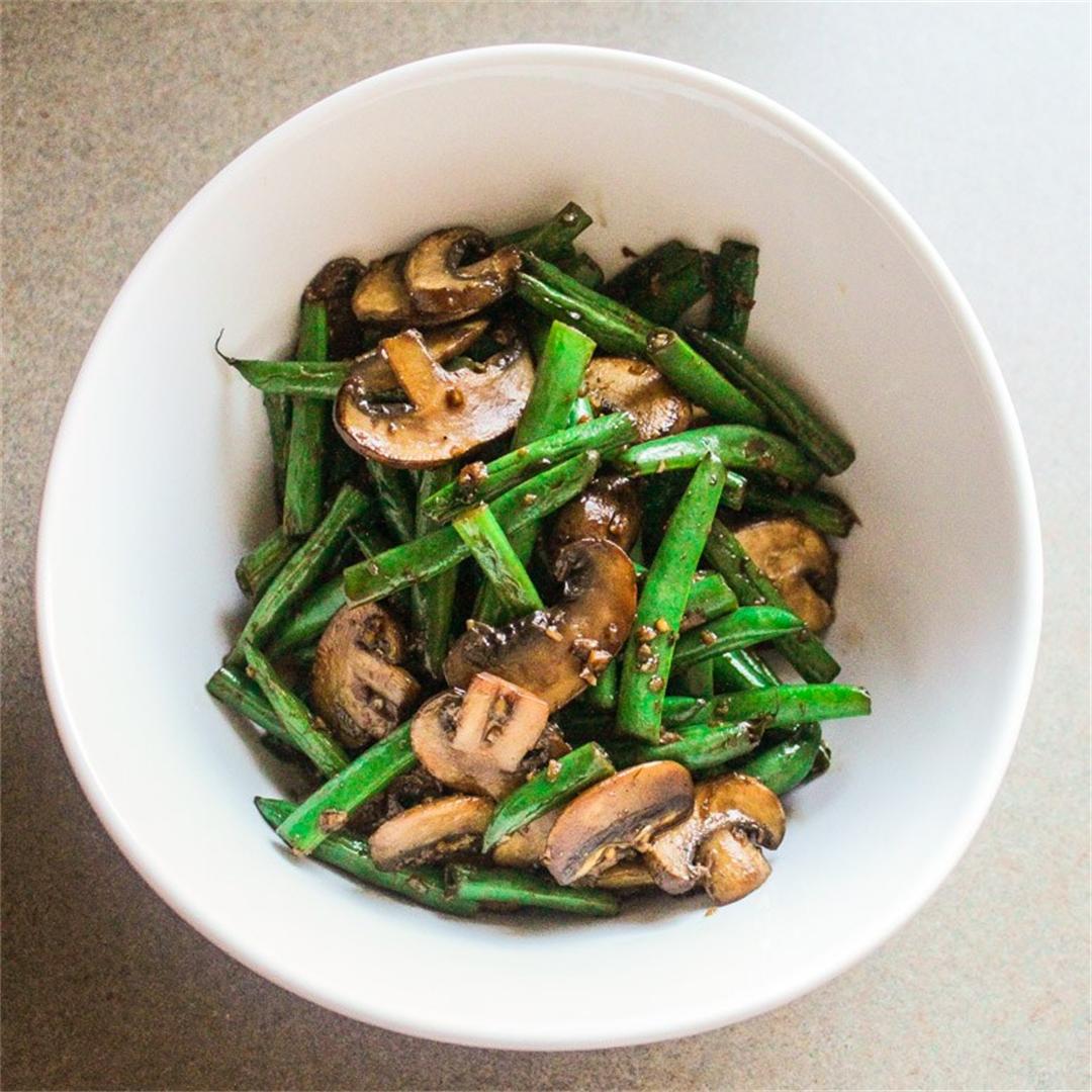 Asian Style Mushrooms and Green Beans