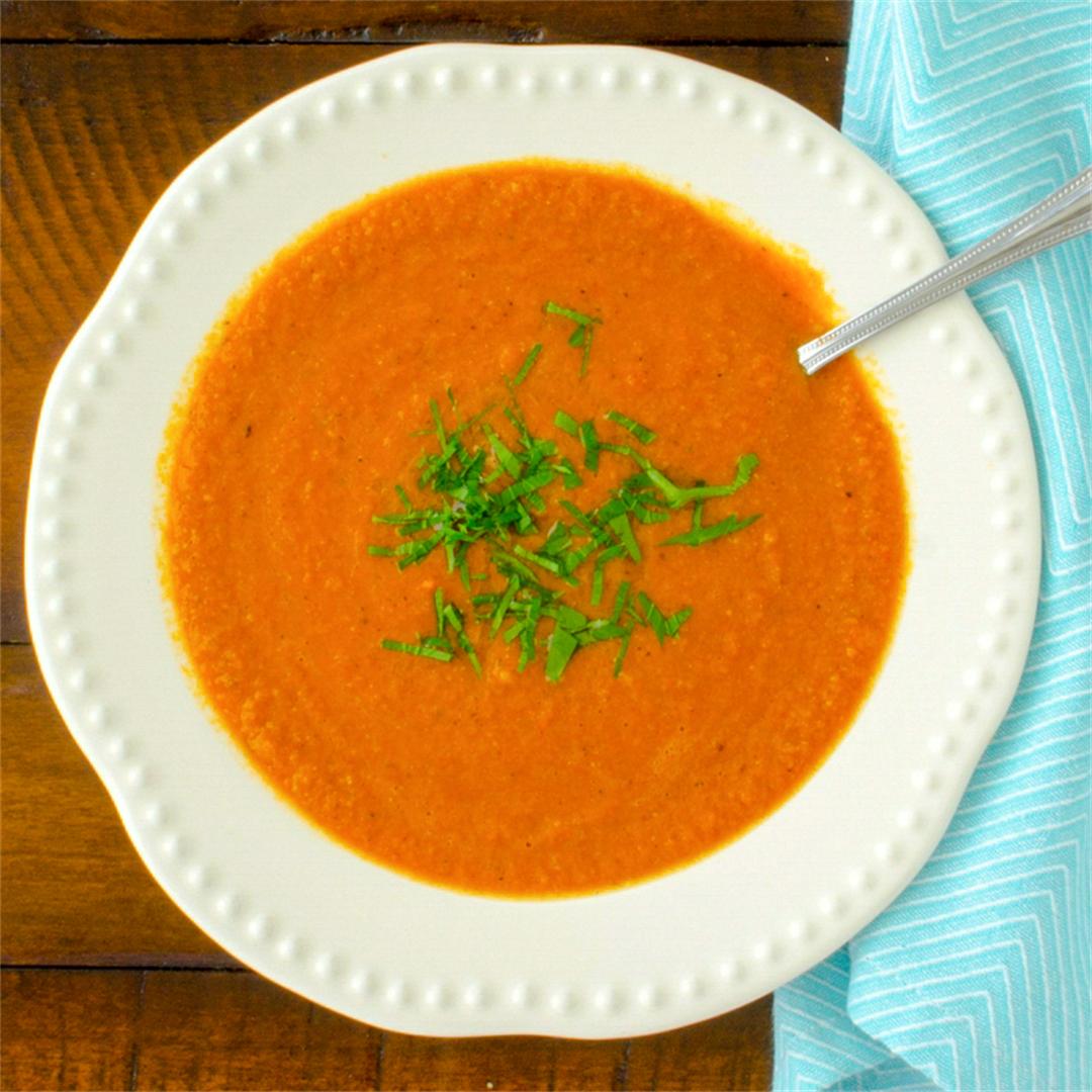 Vegan Chickpea Tomato Soup