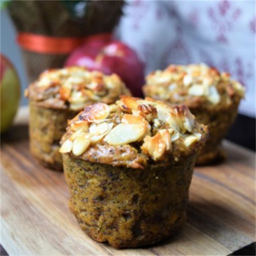 Sweet potato muffins with poppy seeds.