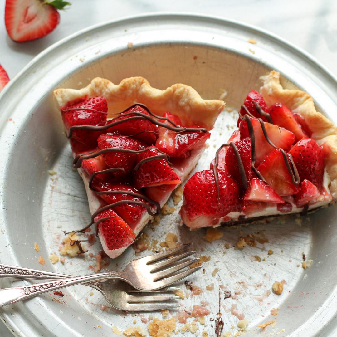 Strawberry and Chocolate Cream Pie is 3 layers of goodness