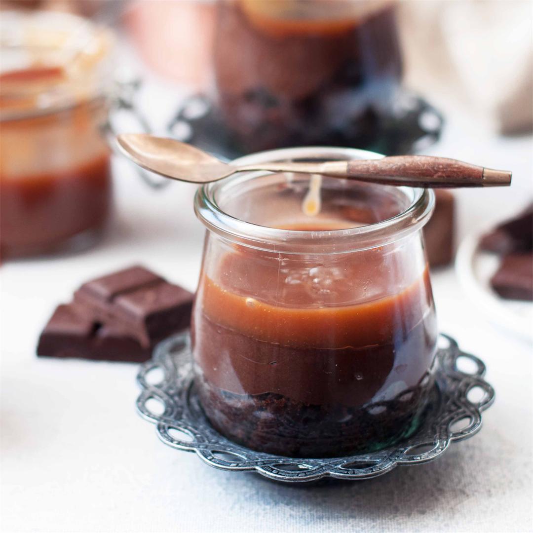 Dark Chocolate & Salted Caramel Pots