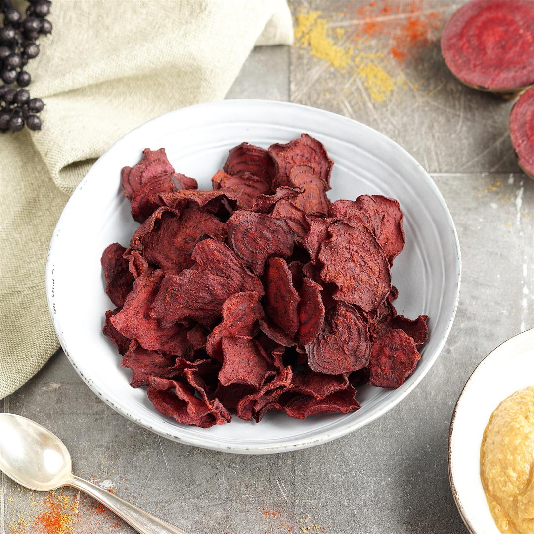 Homemade Spicy Beet Chips