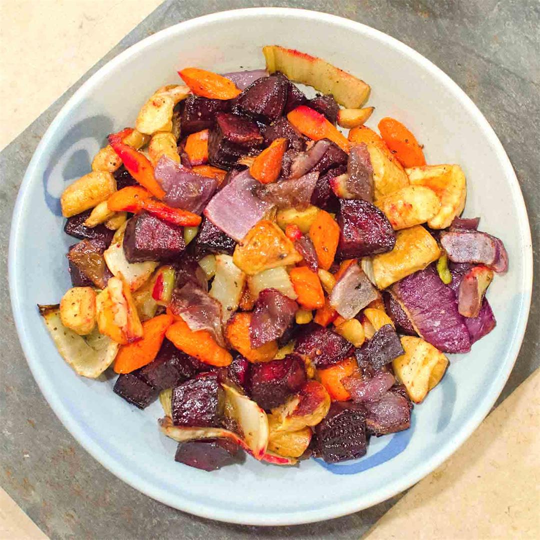 Oven Roasted Root Vegetables (Parsnip, Beets, Carrots and Fenne