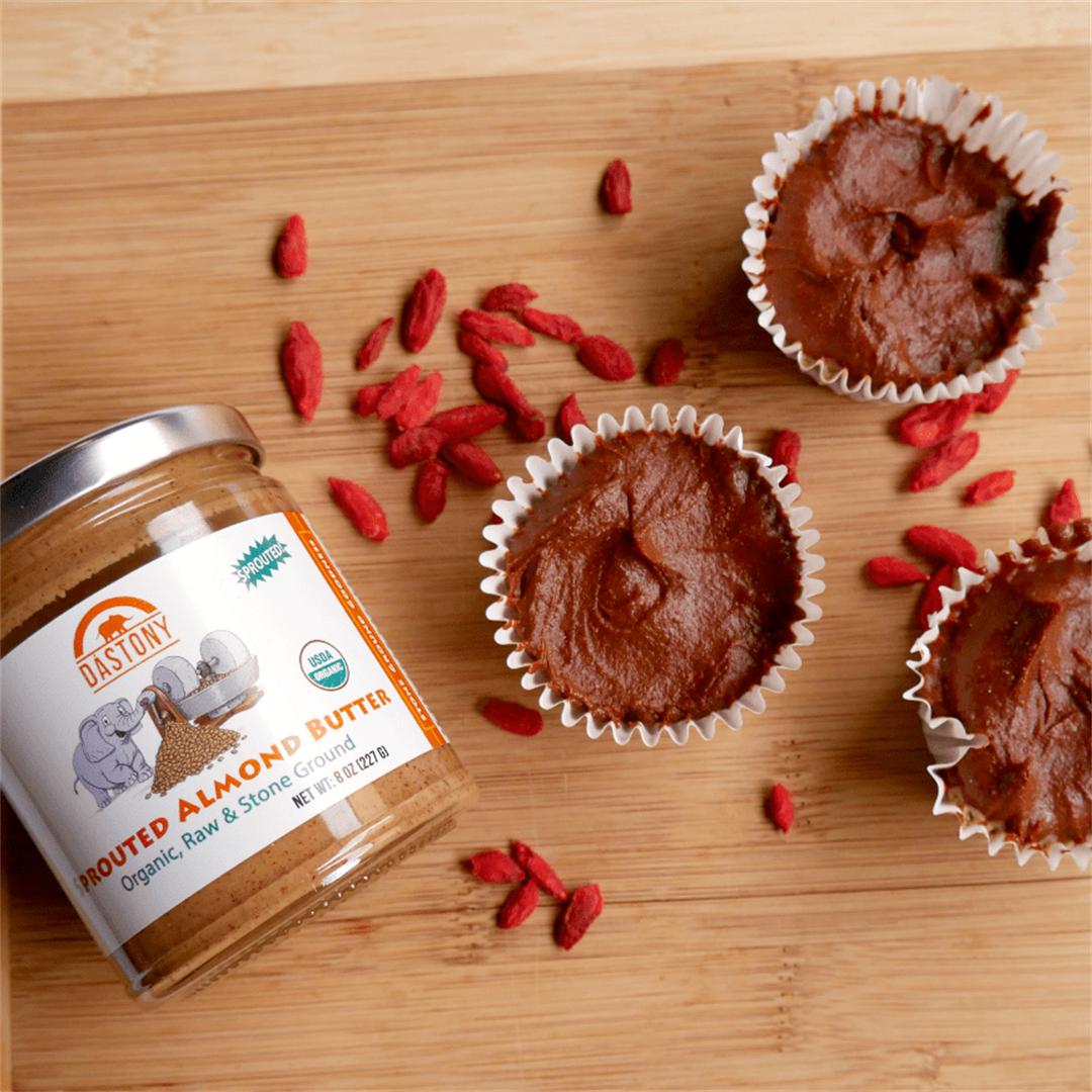 Reese’s Cups Copycat: Raw Vegan Healthy Sprouted Almond Butter