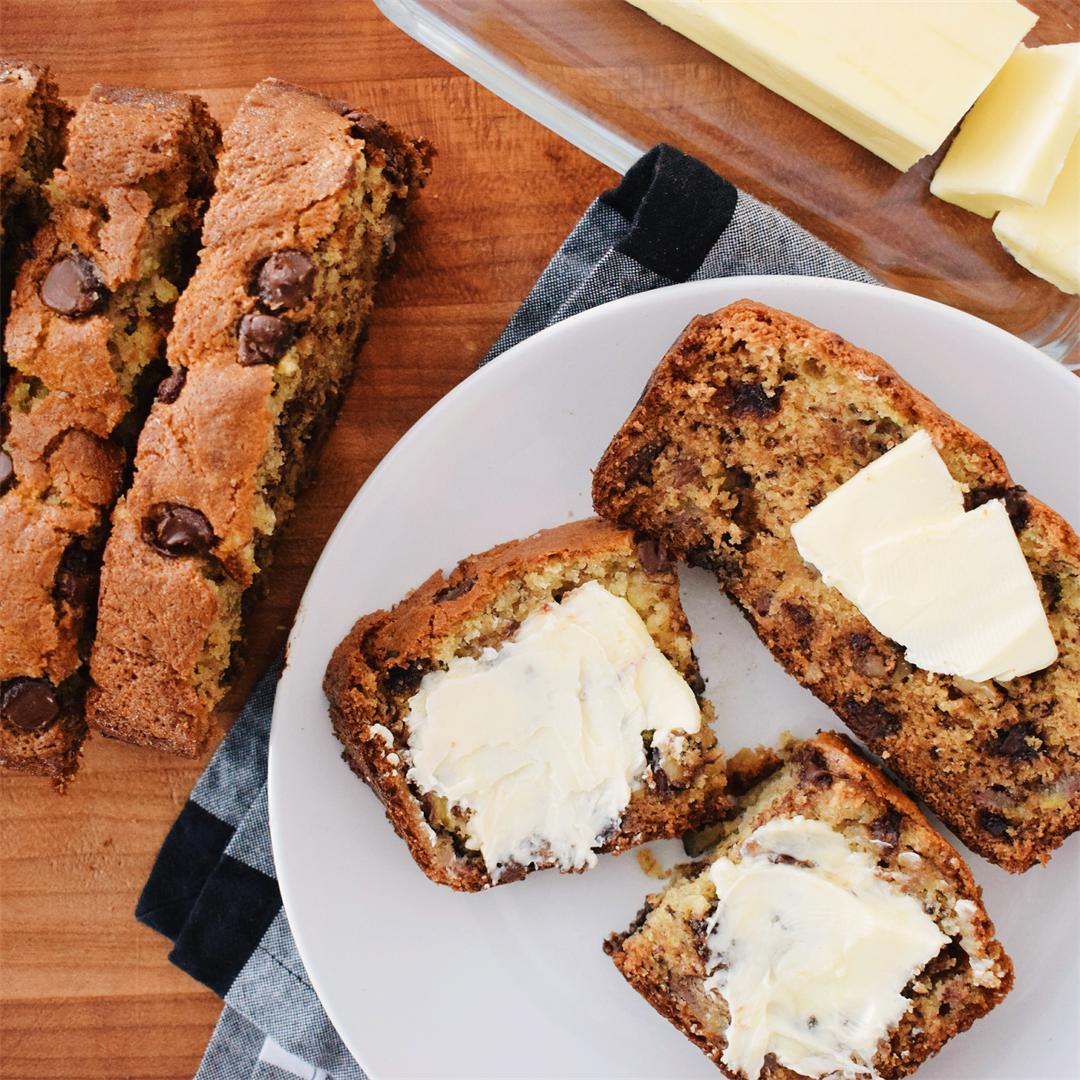 The BEST Chocolate Chip Banana Bread