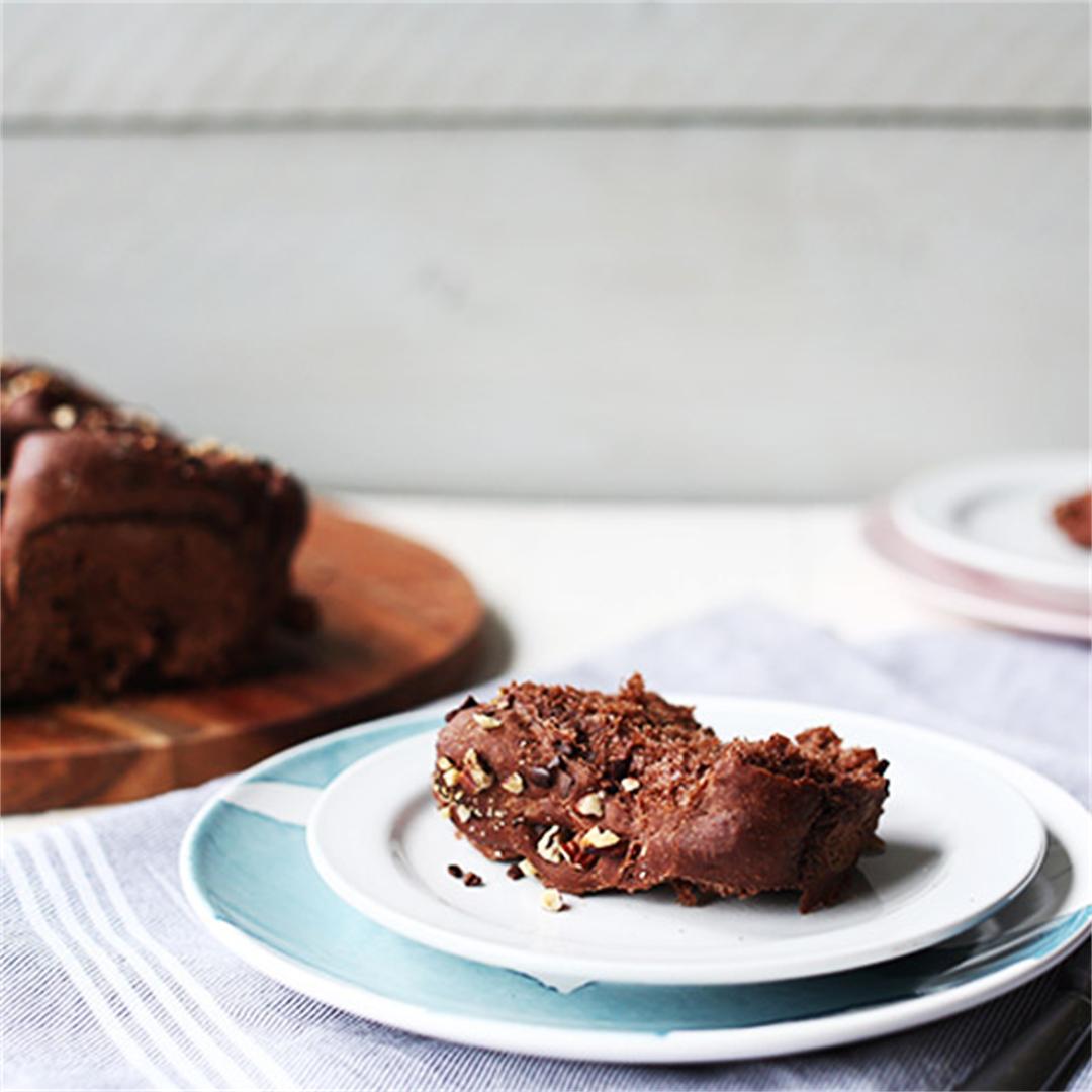 Sweet pull apart chocolate and nuts bread