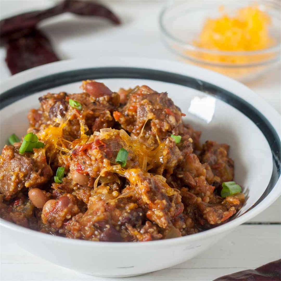 Chunky Venison Chili, Slow Cooker Version