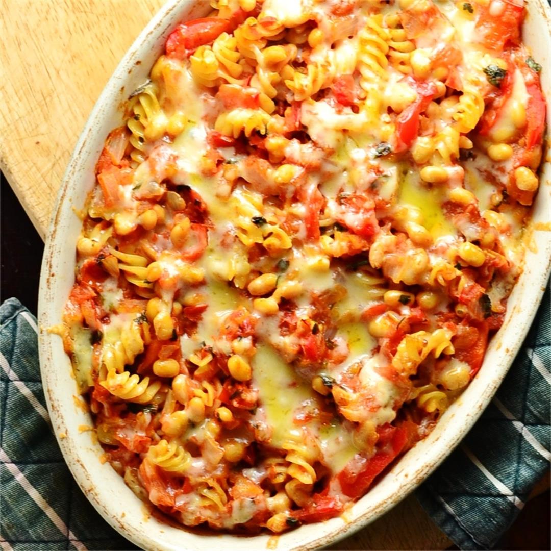 Pasta Bake with Soya Beans