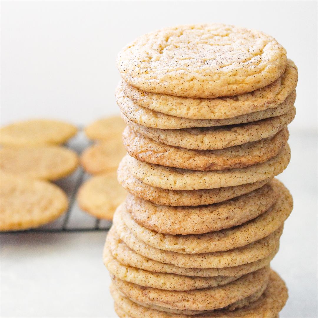 Soft and Buttery Snickerdoodle Cookies