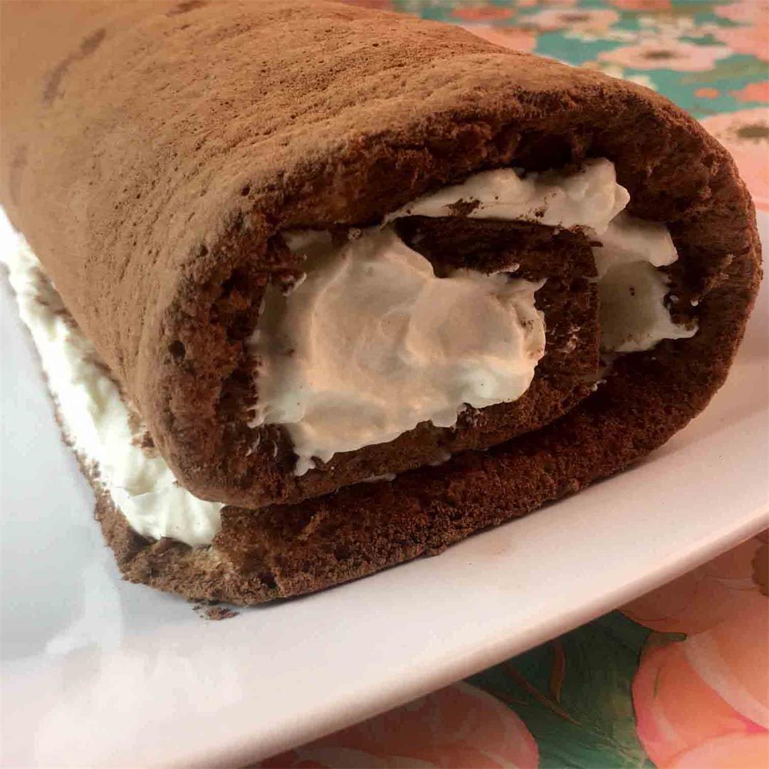 Low Carb Chocolate Roll Cake