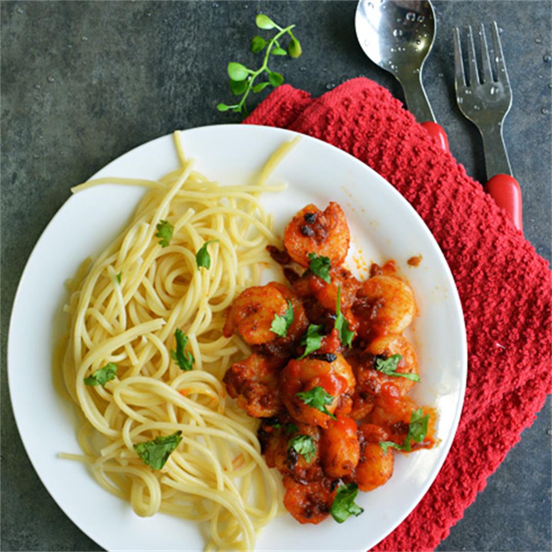 SriRacha Shrimp recipe with Pasta