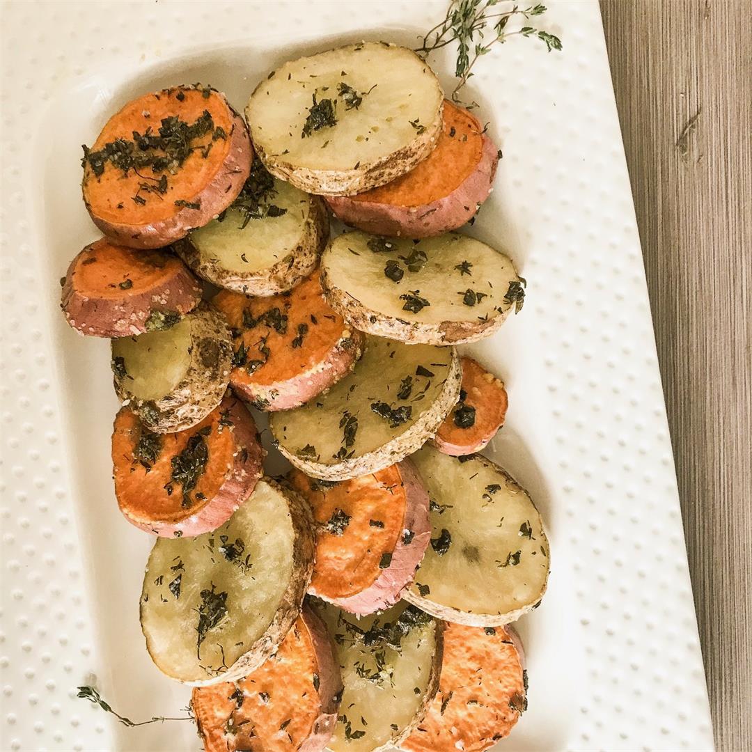 Herb Roasted Thick Sliced Potatoes