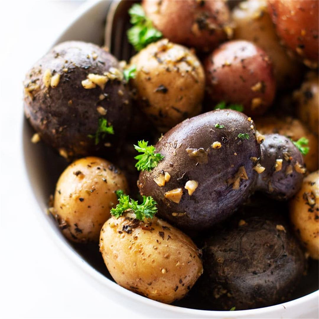 Garlic and Herb Smoked Potatoes