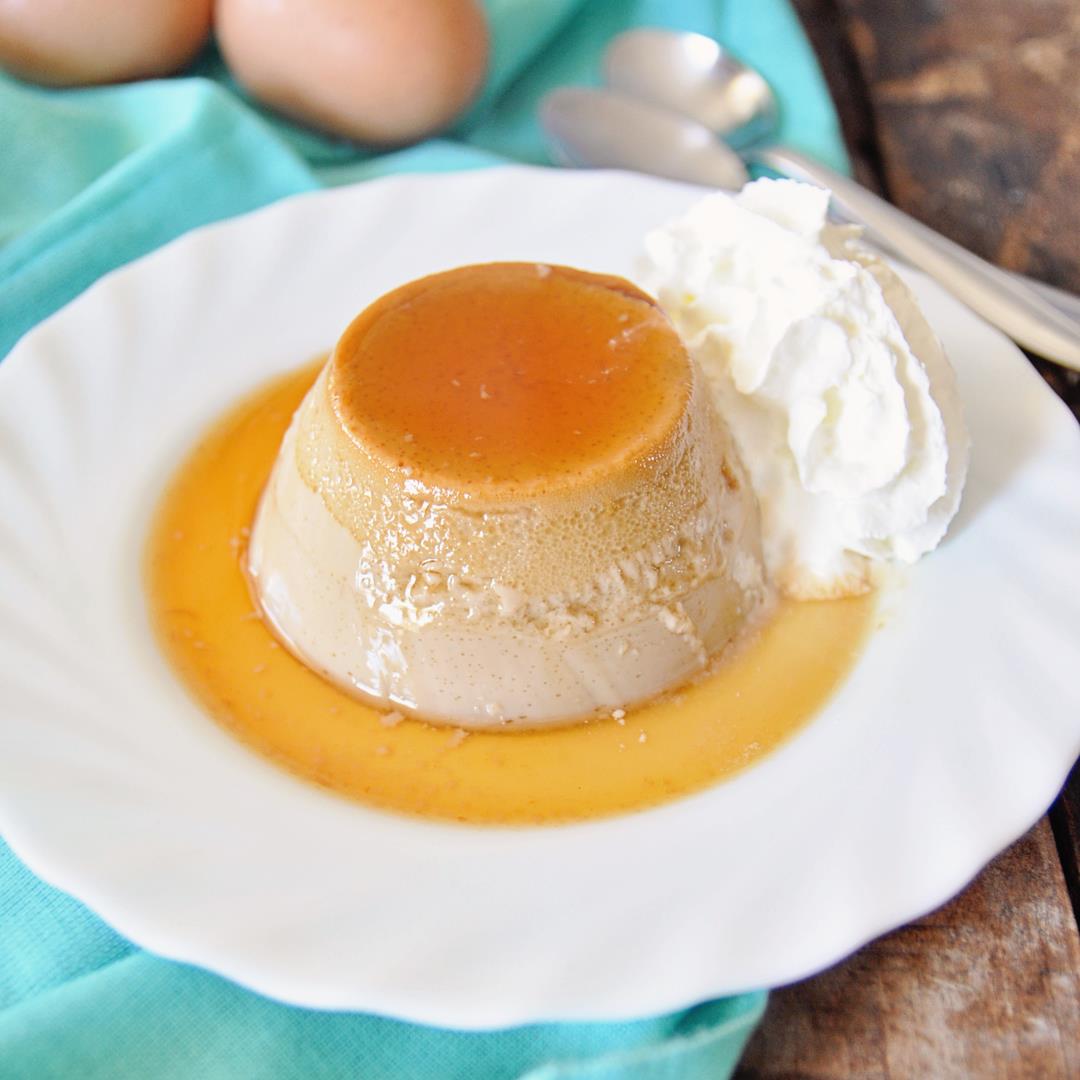 Easy to Make Spanish Coffee Flan- made with only 6 ingredients!