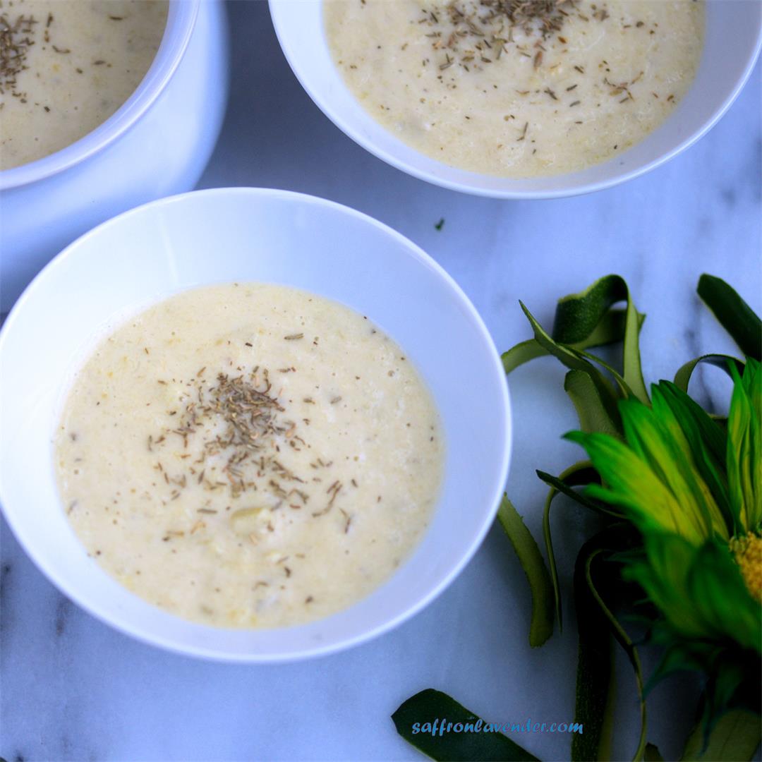 Warm and Silky Zucchini Soup with Coconut Milk
