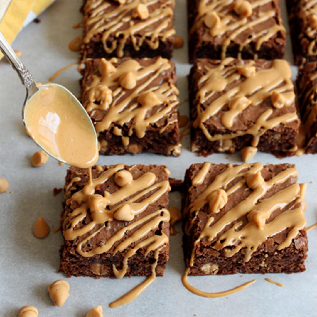 Double Peanut Butter Brownies