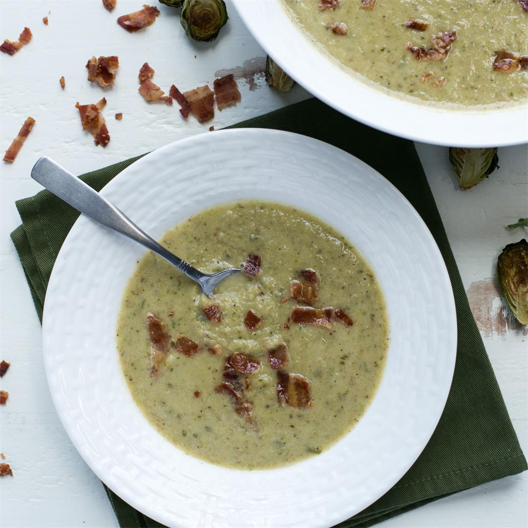 Roasted Brussels Sprout Soup