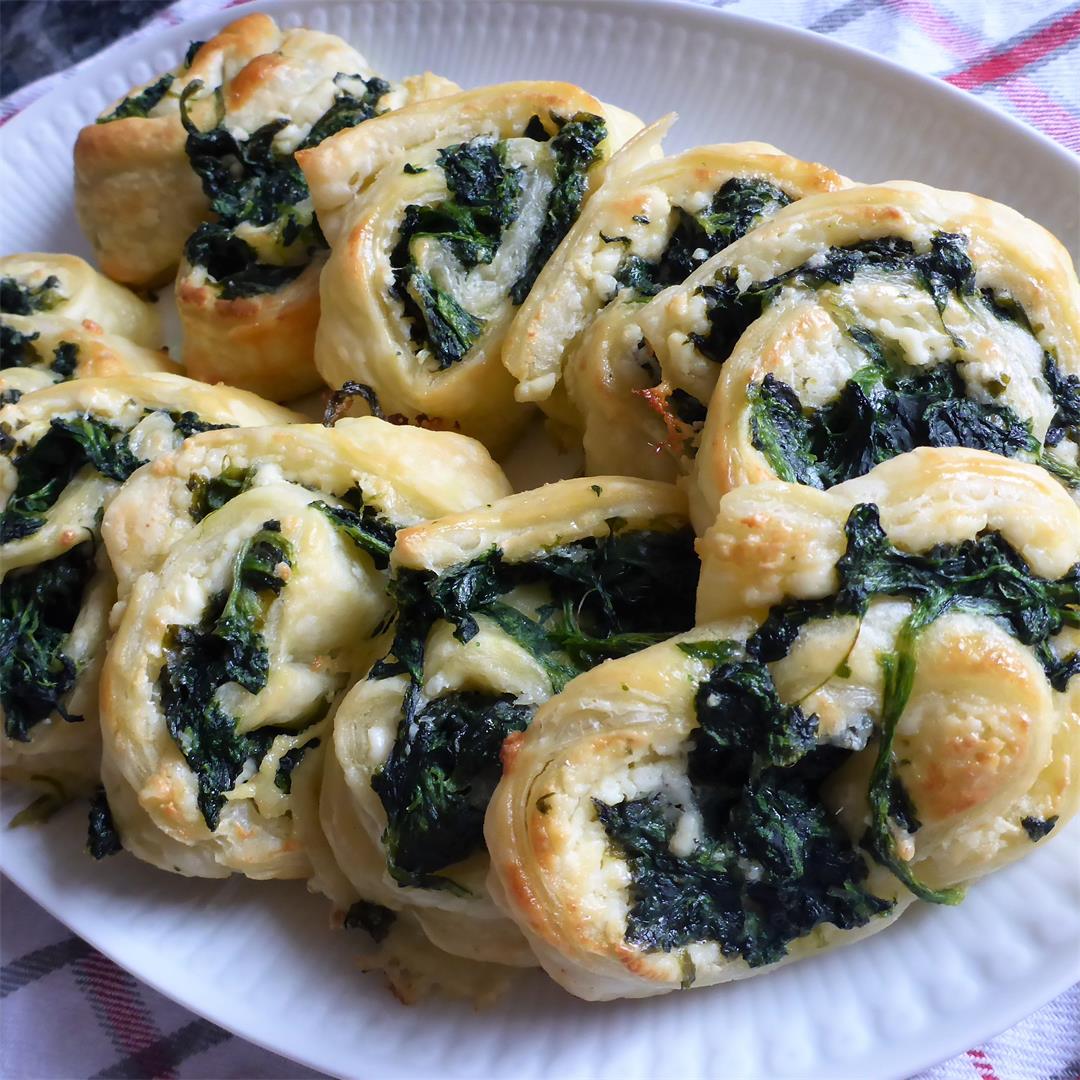 Absolutely foolproof spinach feta pinwheels step-by-step recipe