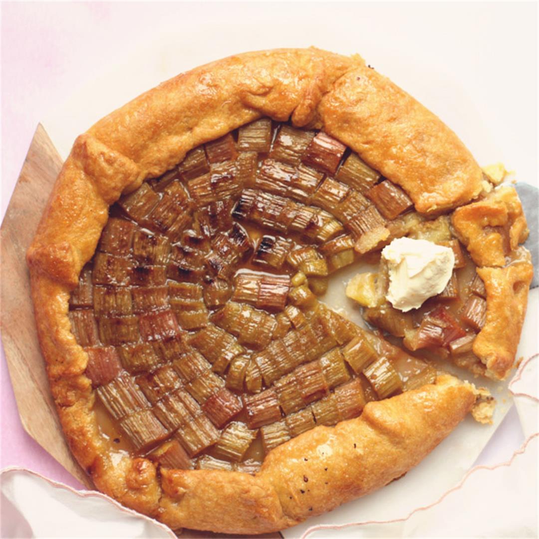 A quick and simple Rhubarb Galette