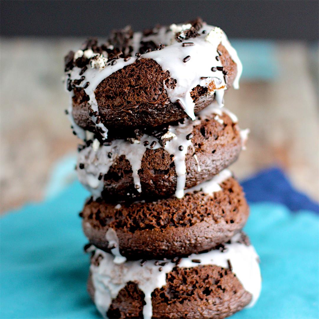 Chocolate Cake Mix Donuts