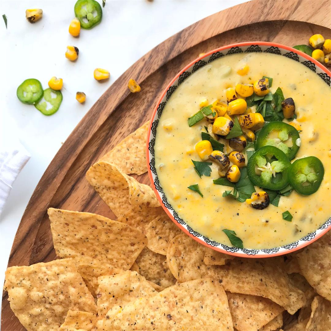 Spicy Corn Queso Dip