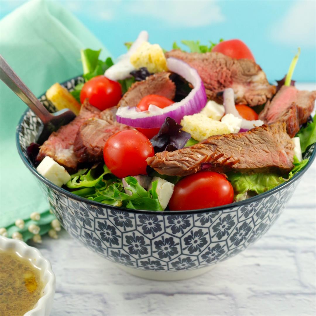 Grilled Steak Salad with Feta & Clamato Dressing