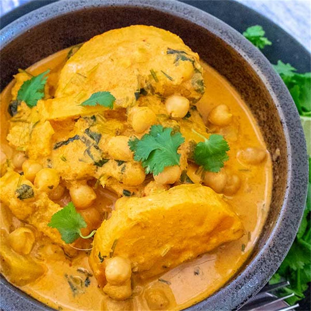 Thai Red Curry With Chickpeas and Butternut Squash