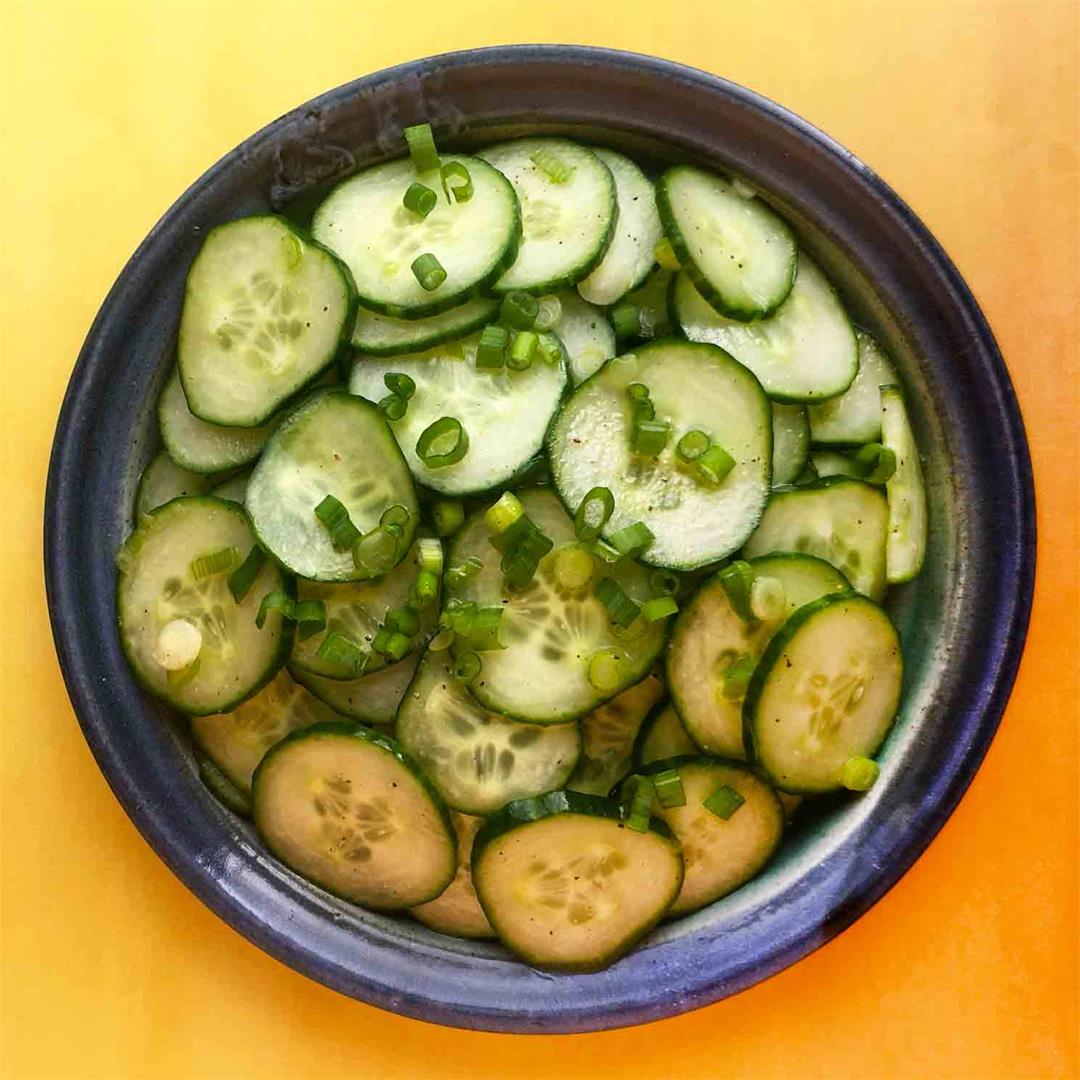 Low Carb Keto Tangy Cucumber Salad