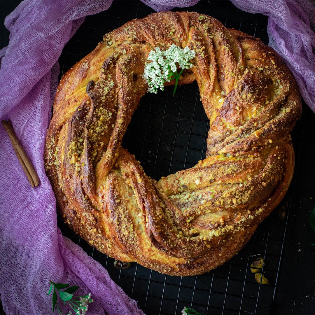 Cinnamon and Nuts filled Braided Bread