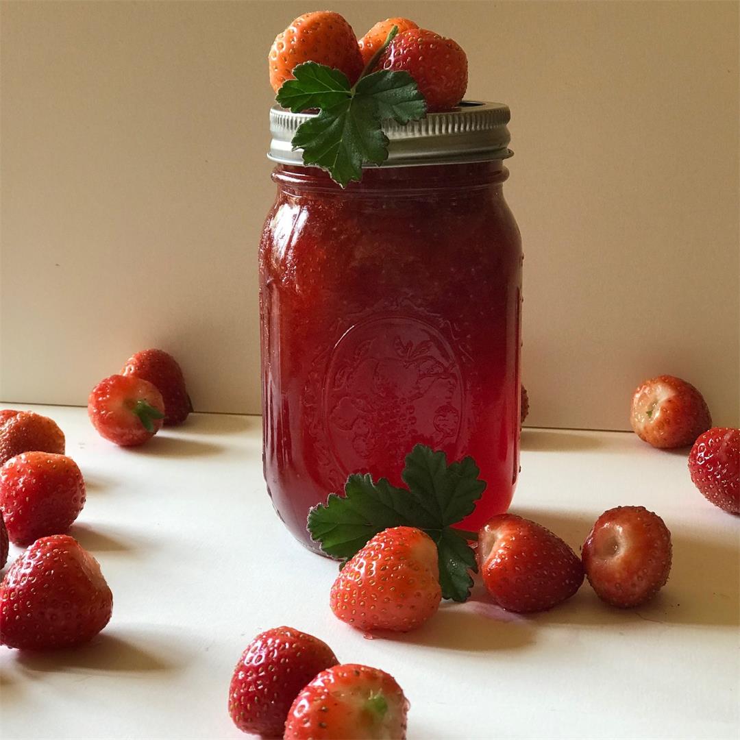Strawberry and Rose Geranium Jam