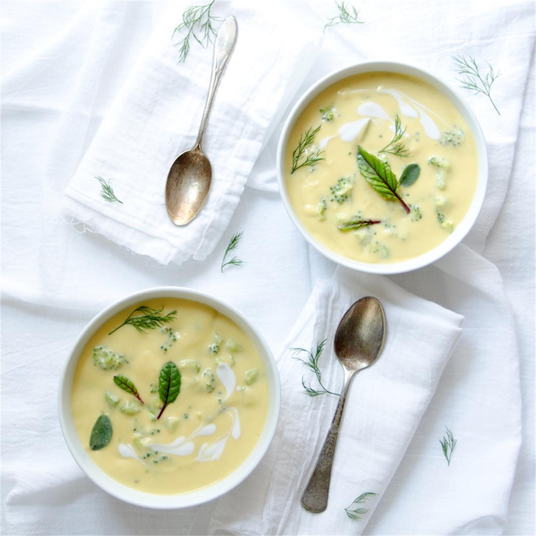Cream of Broccoli Soup - Vegan and Gluten-Free