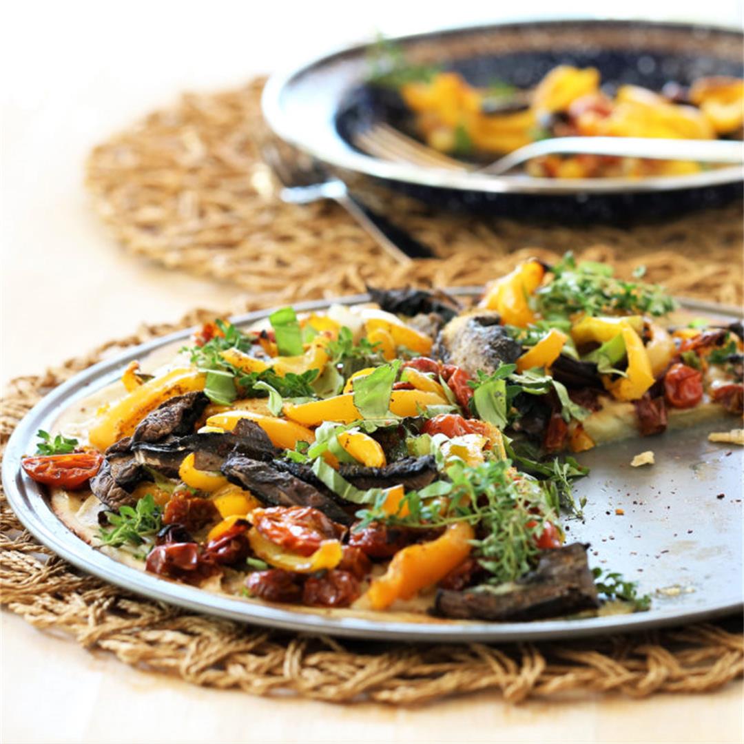 Grilled Veggie and Herb Pizza