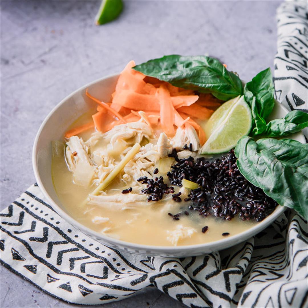 Thai Basil, Lemongrass & Black Rice Soup