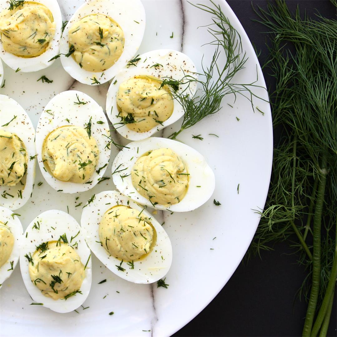 Deviled Eggs with Fresh Dill