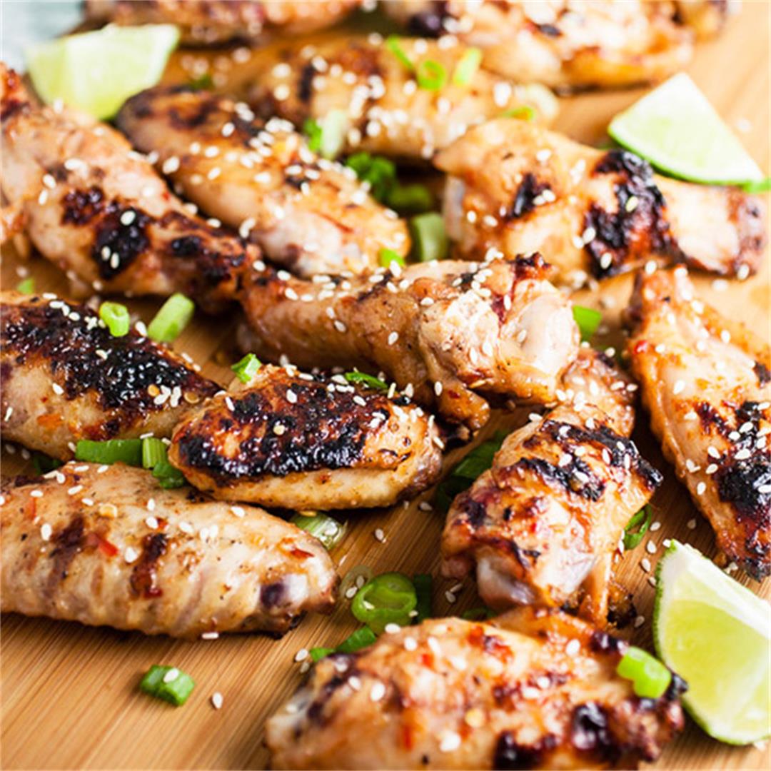 Sweet and Spicy Grilled Chicken Wings
