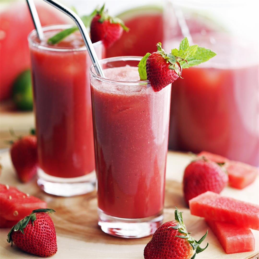 Fresh Strawberry Watermelon Soda