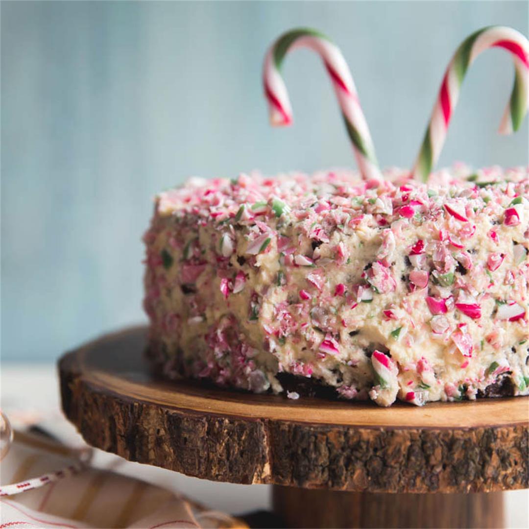 Peppermint Candy Cane & Chocolate Cake