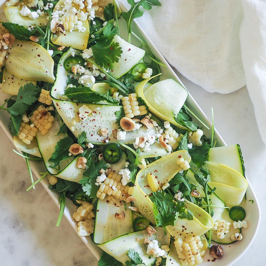 Shaved Zucchini and Grilled Corn Salad